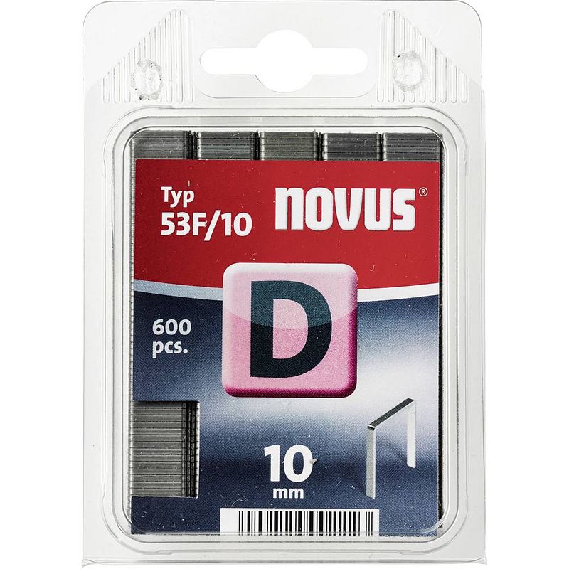 Foto van Klemnietjes type 53 f 600 stuk(s) novus 105099500 afm. (l x b) 10 mm x 11.3 mm