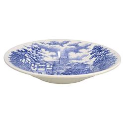 Foto van Gerimport bord 22 cm keramiek blauw/wit