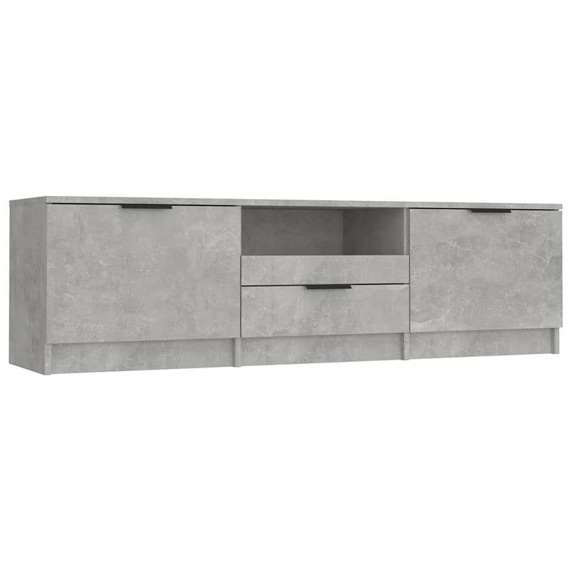 Foto van The living store tv-meubel betongrijs 140x35x40 cm - praktisch en trendy