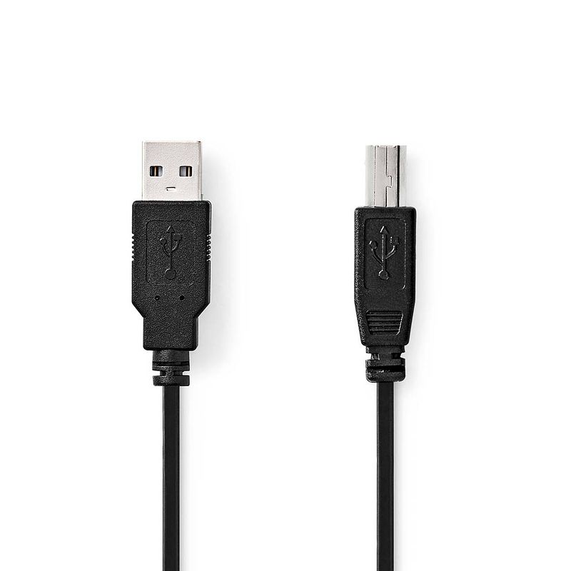 Foto van Nedis usb-kabel - zwart - 5.00 m