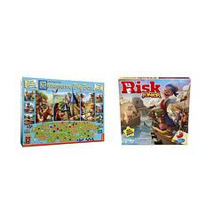 Foto van Spellenset - bordspel - 2 stuks - carcassonne big box 3 & risk junior