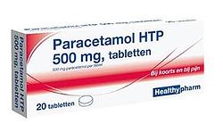 Foto van Healthypharm paracetamol 500mg tabletten 20st
