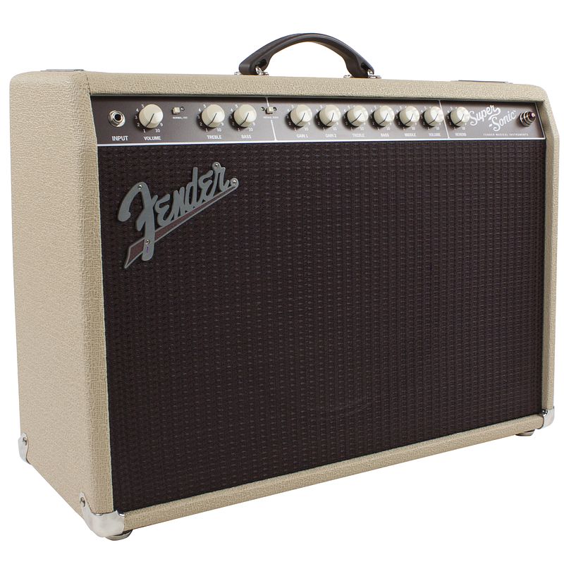 Foto van Fender super-sonic 22 combo 1x12 buizen gitaarversterker blonde