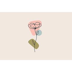 Foto van Inductiebeschermer - lineart rose - 82x52 cm