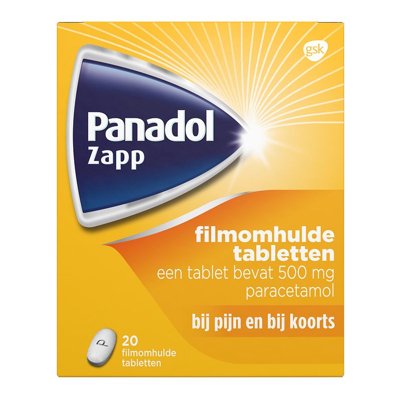 Foto van Panadol zapp 500 mg pijnstillende tabletten, 20 stuks bij jumbo