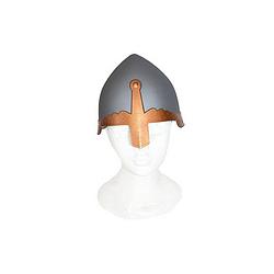 Foto van Grijze ridder verkleed helm half ei model - verkleedhoofddeksels