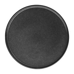 Foto van Dinerborden terre - set van 6 stuks geglazuurd keramiek 27 cm - zwart