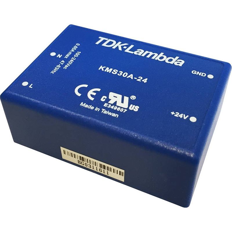 Foto van Tdk-lambda kms30a-24 ac/dc printnetvoeding 24 v 1.25 a 30 w