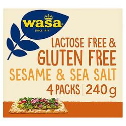 Foto van Wasa gluten & lactosevrij knackebrod sesame & sea salt 240g bij jumbo