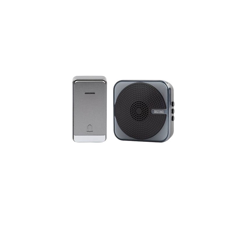 Foto van Distinq draadloze deurbel - 1 plug & play speaker - led verlichting voor visuele ondersteuning