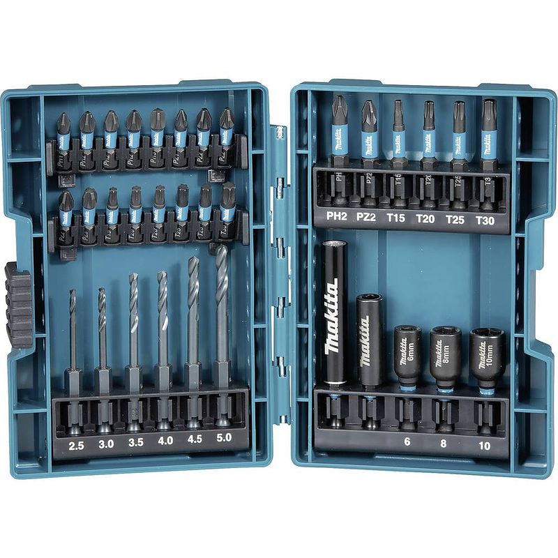 Foto van Makita b-66896 b-66896 33-delig boor en bit assortiment