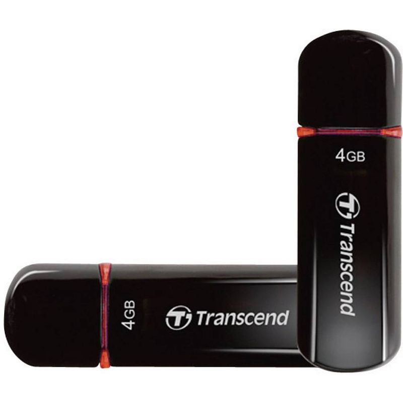 Foto van Transcend jetflash® 600 usb-stick 4 gb usb 2.0 blauw ts4gjf600