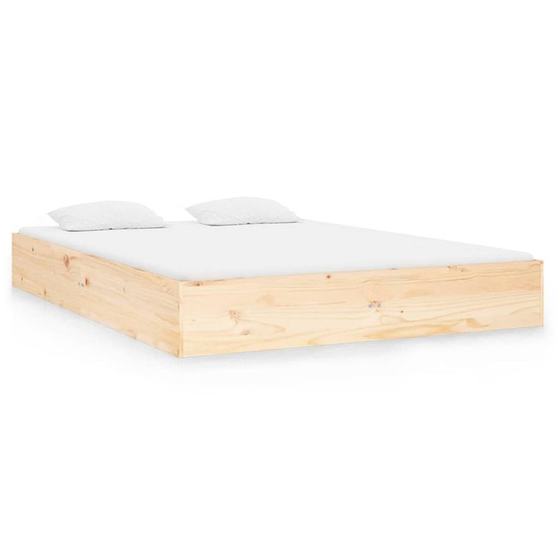 Foto van Vidaxl bedframe massief hout 120x190 cm 4ft small double