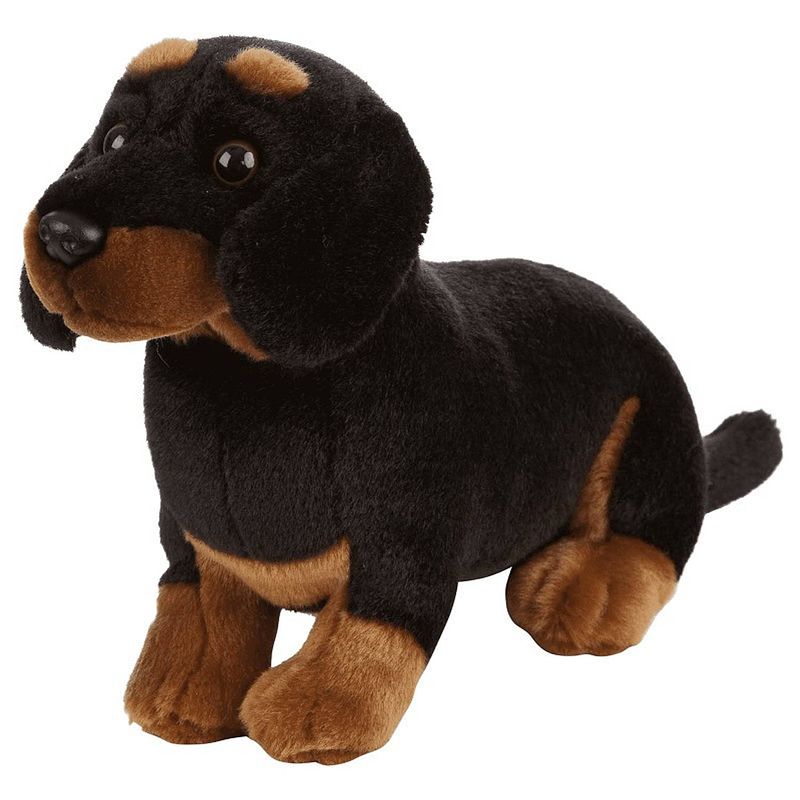 Foto van Pluche teckel hond knuffeldier zittend 20 cm - knuffel huisdieren