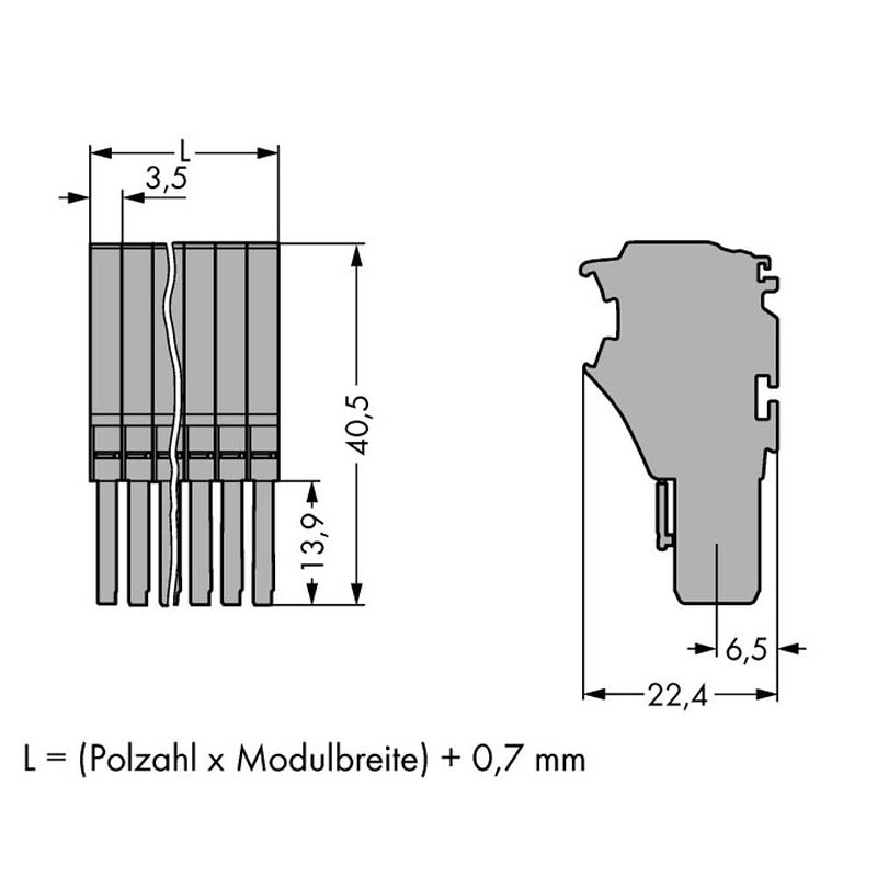 Foto van Wago 2020-107 connector, female 25 stuk(s)