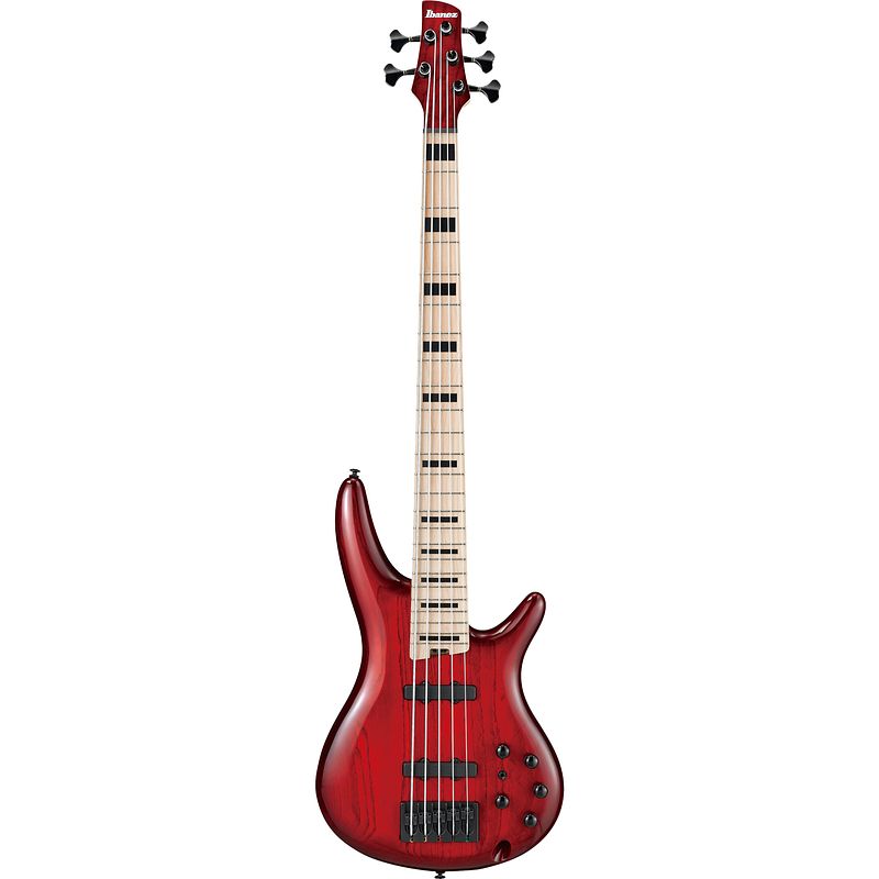 Foto van Ibanez anb205-twb adam nitti 5-snarige basgitaar - transparent wine red burst