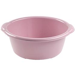 Foto van Kunststof teiltje/afwasbak rond 6 liter oud roze - afwasbak