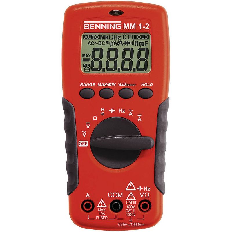 Foto van Benning 044082 multimeter digitaal cat ii 1000 v, cat iii 600 v weergave (counts): 2000