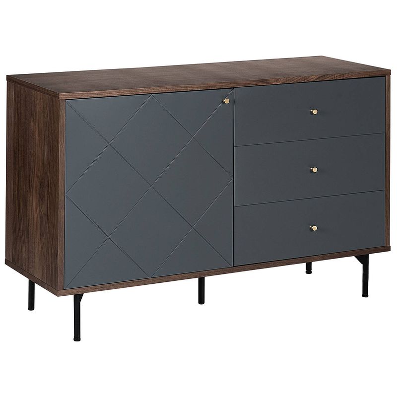 Foto van Beliani palmer - sideboard-grijs-mdf