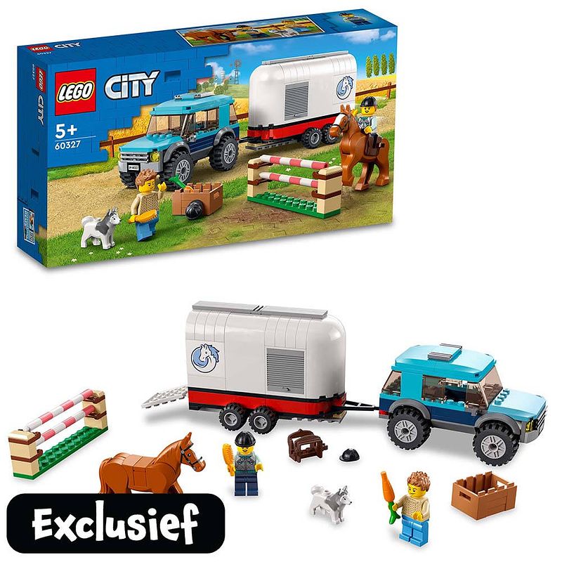 Foto van Lego city paardentransportvoertuig 60327