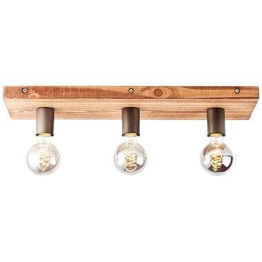 Foto van Brilliant plafondlamp panto 3-lichts - hout - leen bakker