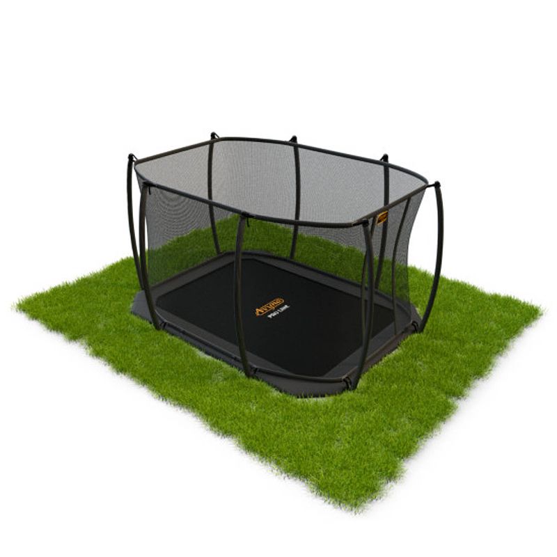 Foto van Avyna pro-line flatlevel trampoline met veiligheidsnet 380 x 255 cm (238) - grijs