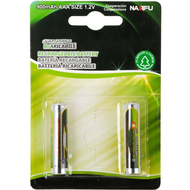 Foto van Batterij - aigi opy - aaa/hr03 - oplaadbaar - 1.2v - alkaline batterijen - 900 mah - 2 stuks