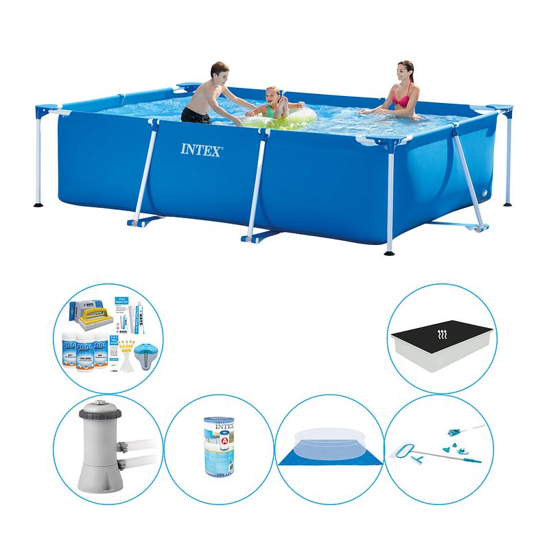 Foto van Intex frame pool rechthoekig 300x200x75 cm - zwembad combinatie set