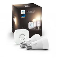 Foto van Philips hue white - starterkit slimme led lamp - 9.5w - e27 - pak van 2