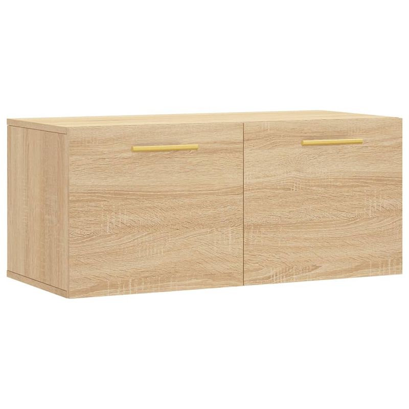 Foto van The living store wandkast sonoma eiken - 80 x 36.5 x 35 cm - duurzaam en praktisch