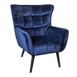 Foto van Ptmd kian velvet fauteuil blauw