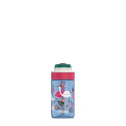 Foto van Schoolbeker/drinkbeker - 400 ml - lekvrij - schokbestendig - kambukka drinkflessen - lagoon blue flamingo