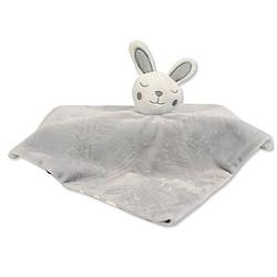 Foto van Nursery time knuffeldoekje konijn 30 cm polyester grijs