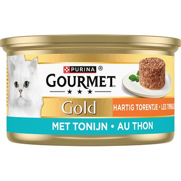 Foto van Purina® gourmet gold hartig torentje met tonijn 85g bij jumbo