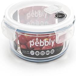 Foto van Pebbly - vershoudbox. borosilicaat glas, rond, 950 ml - pebbly