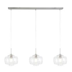 Foto van Moderne hanglamp - steinhauer - glas - modern - e27 - l: 0cm - voor binnen - woonkamer - eetkamer - zilver