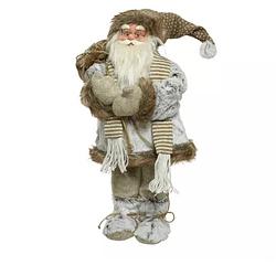 Foto van Decoris - kerstman beeld skarf polyester - 30 cm