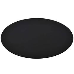 Foto van The living store tafelblad gehard glas - 900 mm diameter - 10 mm dikte - zwart