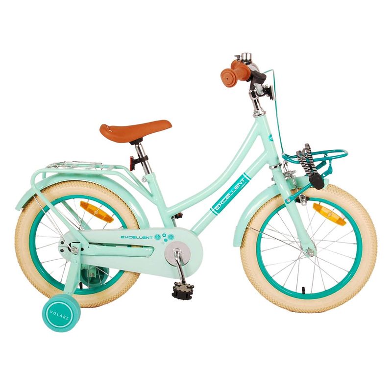 Foto van Volare excellent kinderfiets - meisjes - 16 inch - groen - 95% afgemonteerd