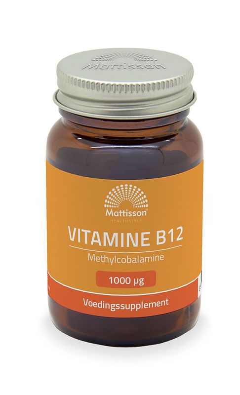 Foto van Mattisson healthstyle vitamine b12 1000mcg zuigtabletten