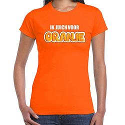 Foto van Oranje fan shirt / kleding holland ik juich voor oranje ek/ wk voor dames xs - feestshirts