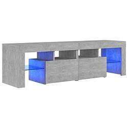 Foto van Infiori tv-meubel met led-verlichting 140x36,5x40 cm betongrijs