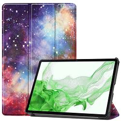 Foto van Basey samsung galaxy tab s8 ultra hoesje kunstleer hoes case cover - galaxy