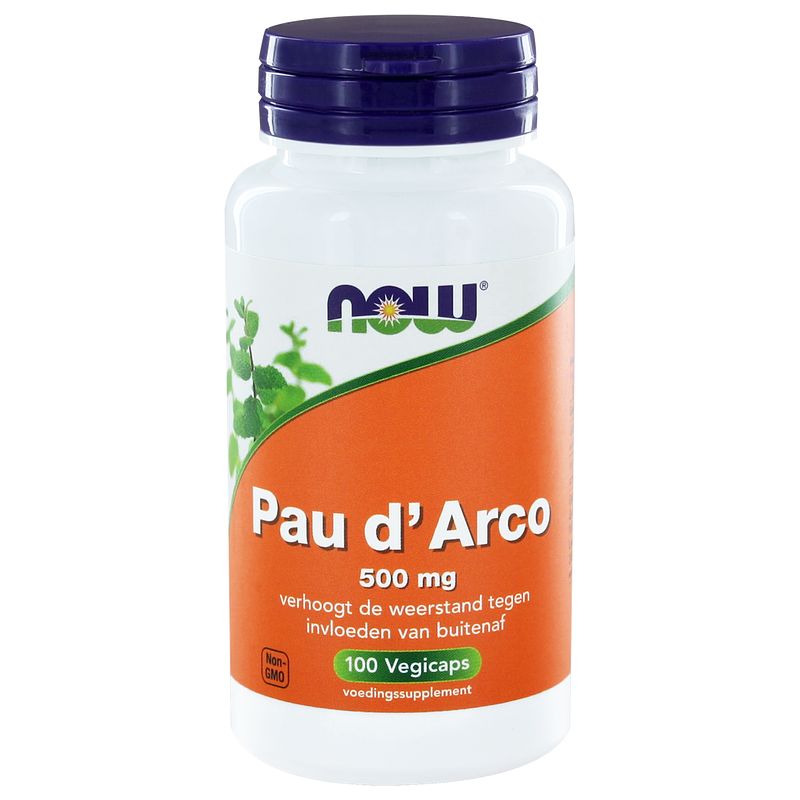 Foto van Now pau d'sarco 500mg capsules 100st