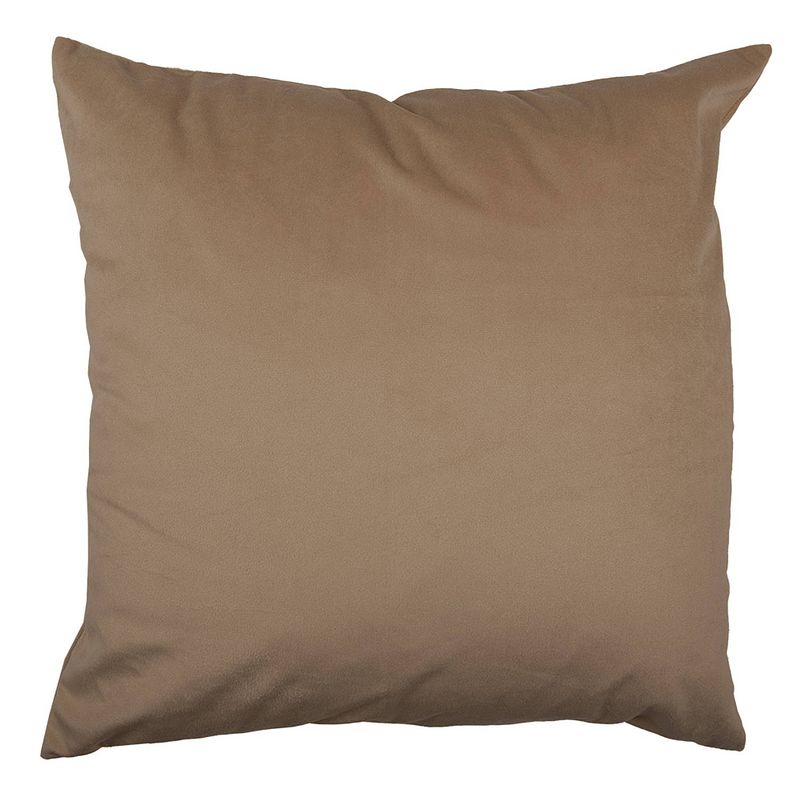 Foto van Clayre & eef kussenhoes 45x45 cm bruin polyester sierkussenhoes bruin sierkussenhoes