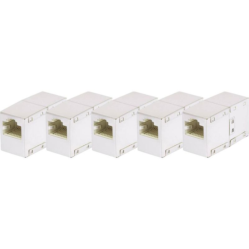 Foto van Renkforce rj45 netwerk adapter cat 5e [1x rj45-bus - 1x rj45-bus] wit