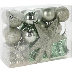 Foto van Christmas decorations kerstballen set 54-dlg - mint groen - voor kleine boom - kerstbal
