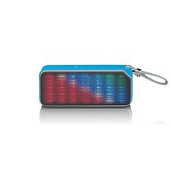 Foto van Bluetooth speaker spatwaterdicht met party lights lenco bt-191bu blauw