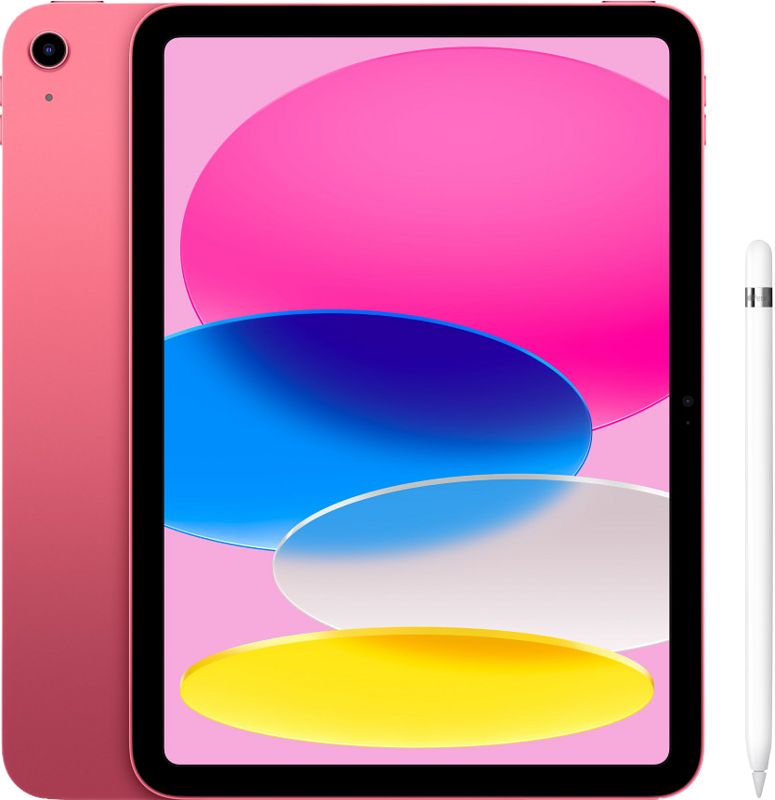 Foto van Apple ipad (2022) 10.9 inch 256gb wifi roze + apple pencil 1 (2022)