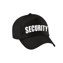 Foto van Verkleed security pet / cap zwart voor jongens en meisjes - verkleedhoofddeksels